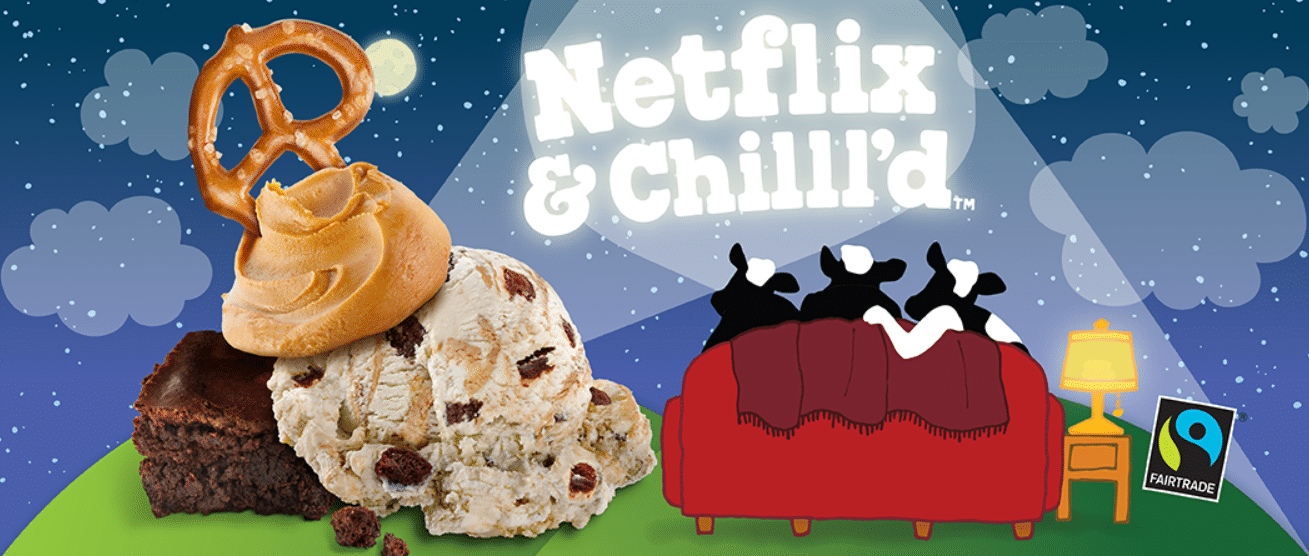 Positionering Netflix: samenwerking ben jerry