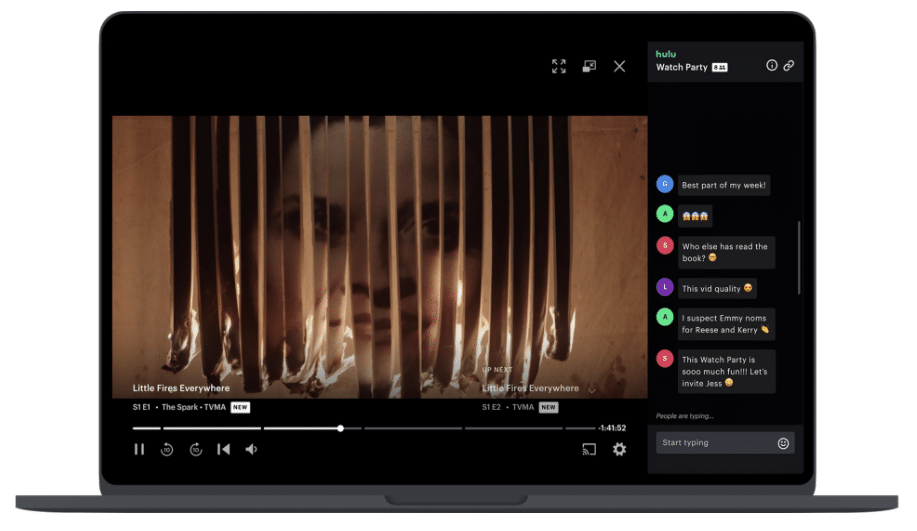 Positionering netflix; Hulu watch party